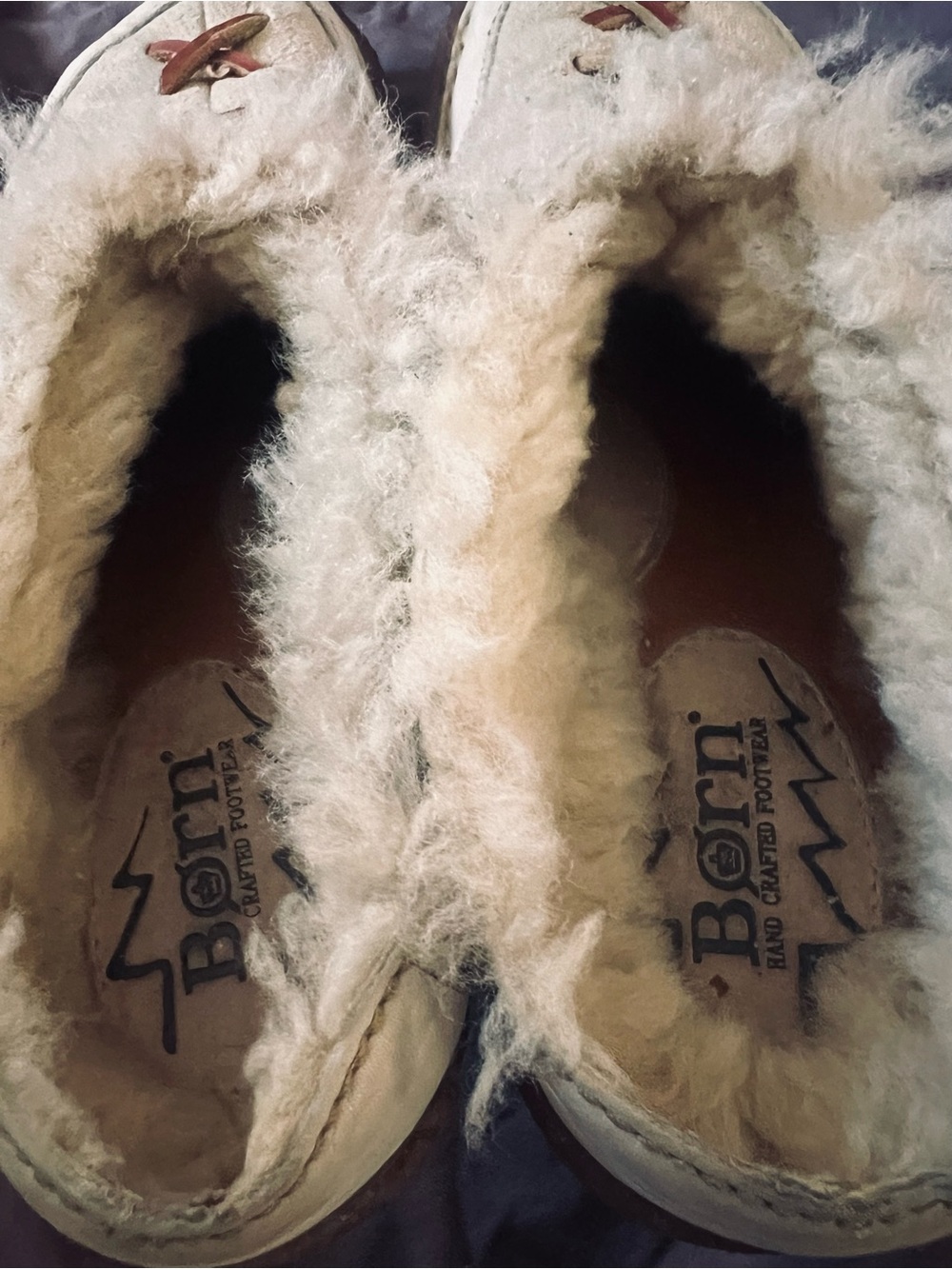 Børn Suede moccasins clogs with shearling lining size 6.5 - Picture 8 of 10